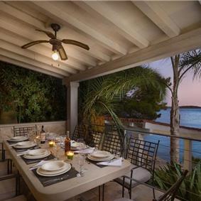 Luxury 6 Bedroom Seafront Villa with pool and Separate Apartment along Secluded Beach near Hvar Town, Sleeps 10-12